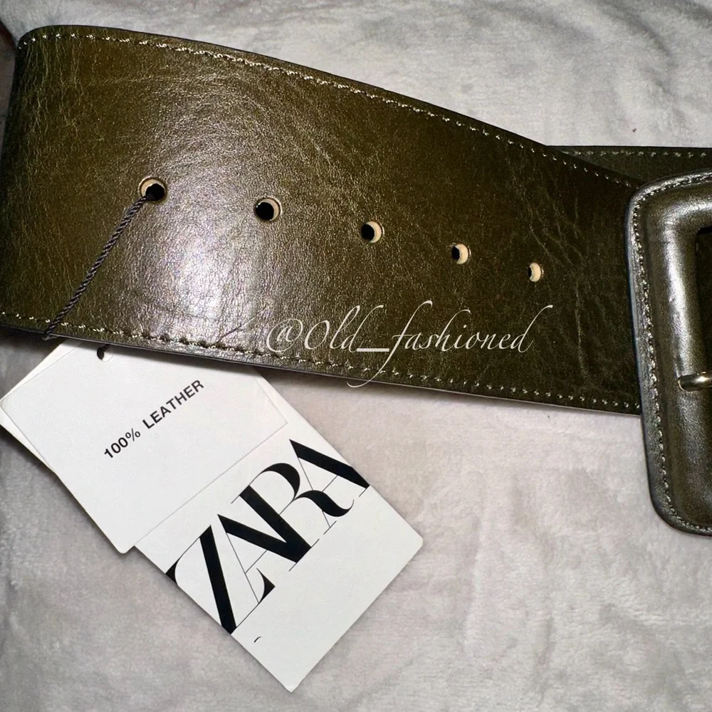 ZARA Leather Buckle Belt